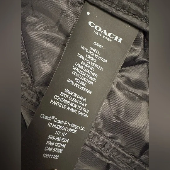 Coach women Quilted black Jacket - Picture 9 of 11